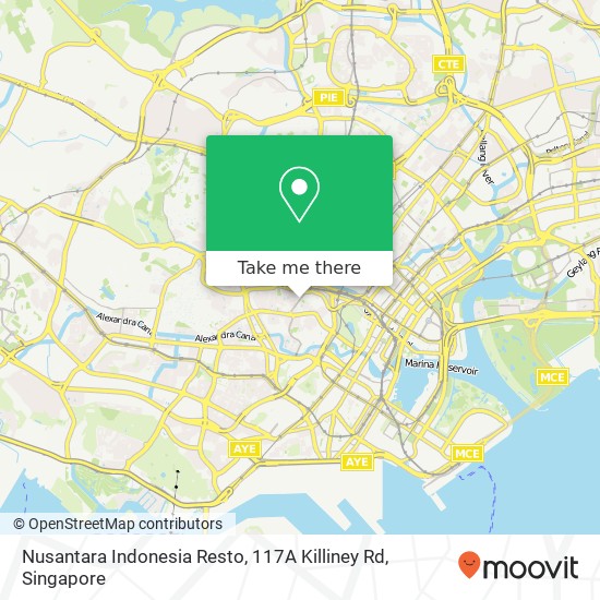 Nusantara Indonesia Resto, 117A Killiney Rd地图