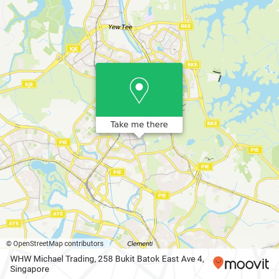 WHW Michael Trading, 258 Bukit Batok East Ave 4 map
