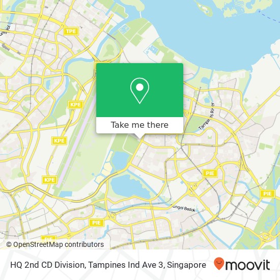 HQ 2nd CD Division, Tampines Ind Ave 3 map