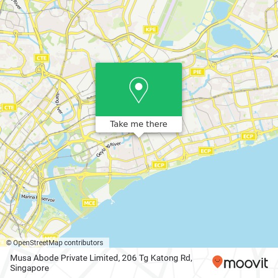 Musa Abode Private Limited, 206 Tg Katong Rd地图