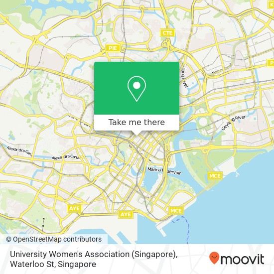 University Women's Association (Singapore), Waterloo St map
