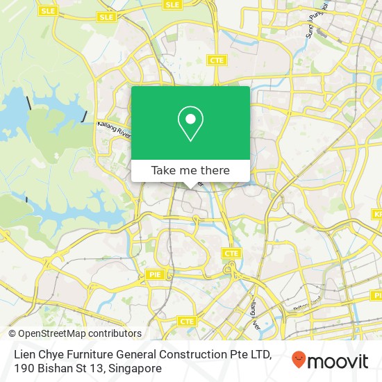 Lien Chye Furniture General Construction Pte LTD, 190 Bishan St 13地图