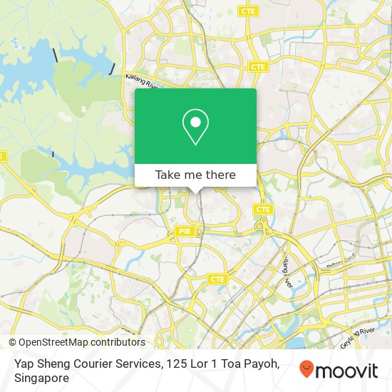 Yap Sheng Courier Services, 125 Lor 1 Toa Payoh map