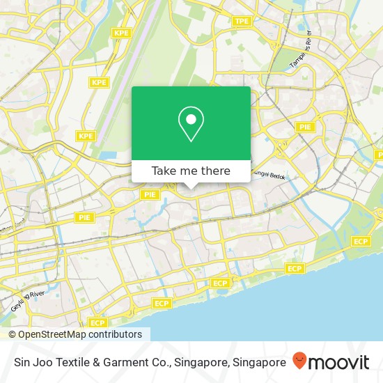 Sin Joo Textile & Garment Co., Singapore map