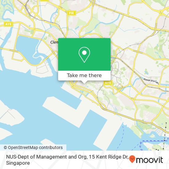 NUS-Dept of Management and Org, 15 Kent Ridge Dr map