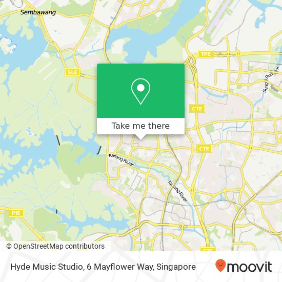Hyde Music Studio, 6 Mayflower Way map