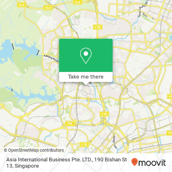 Asia International Business Pte. LTD., 190 Bishan St 13 map