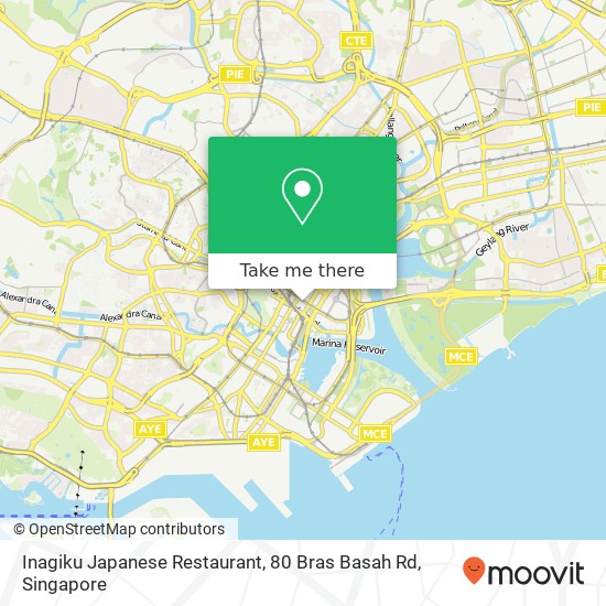 Inagiku Japanese Restaurant, 80 Bras Basah Rd地图