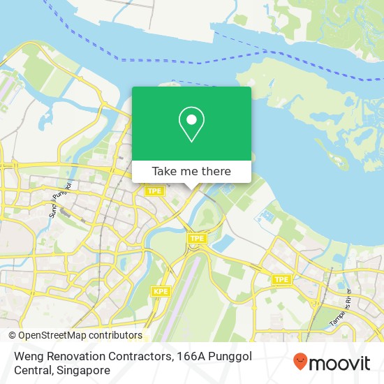 Weng Renovation Contractors, 166A Punggol Central map