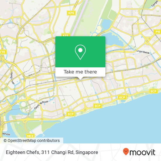 Eighteen Chefs, 311 Changi Rd地图