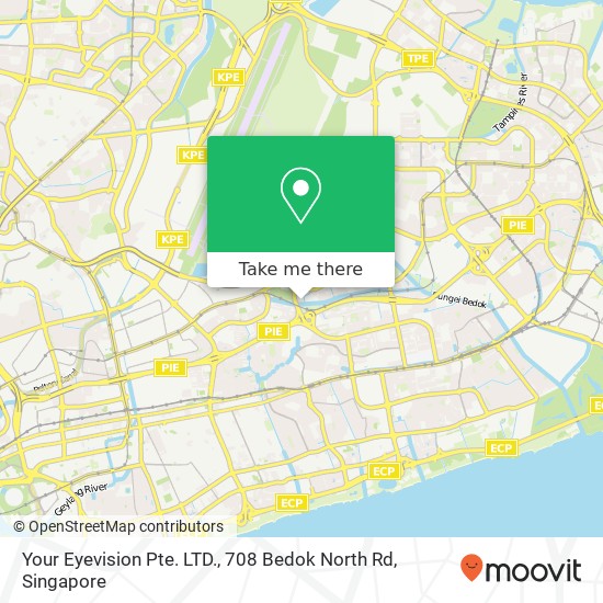 Your Eyevision Pte. LTD., 708 Bedok North Rd map
