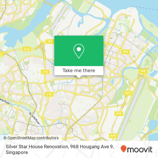 Silver Star House Renovation, 968 Hougang Ave 9 map