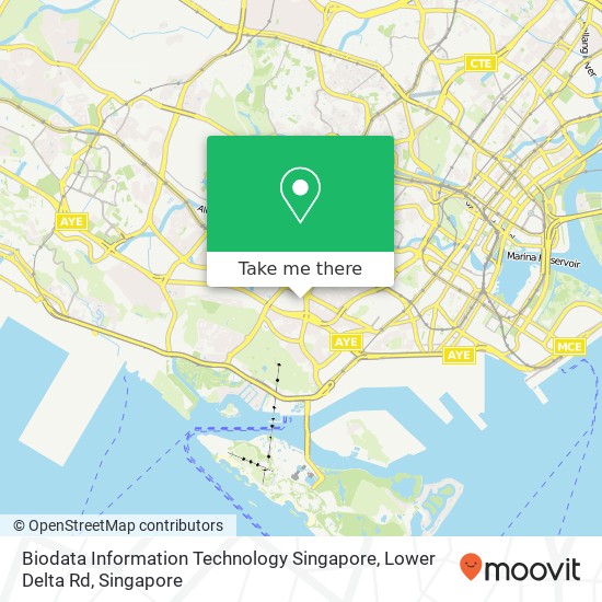 Biodata Information Technology Singapore, Lower Delta Rd map