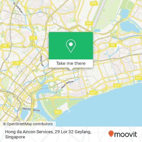 Hong da Aircon Services, 29 Lor 32 Geylang地图