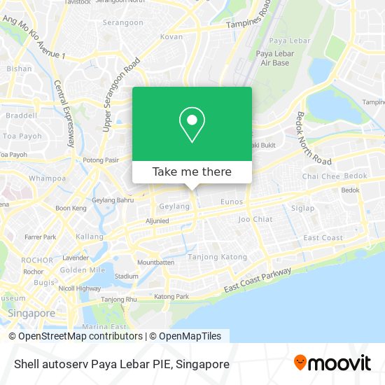 Shell autoserv Paya Lebar PIE map