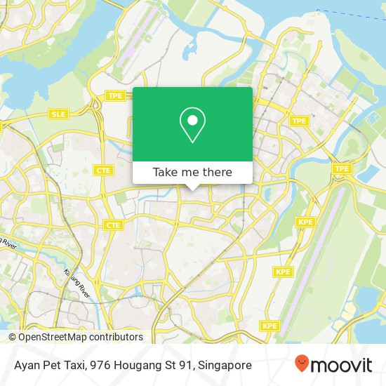 Ayan Pet Taxi, 976 Hougang St 91 map