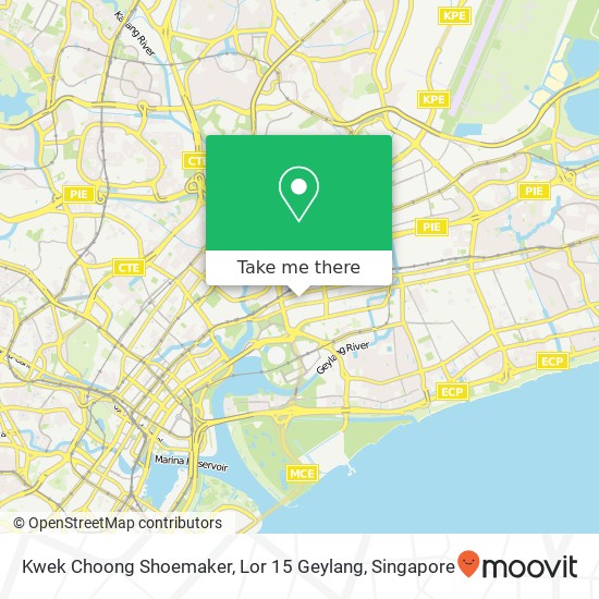 Kwek Choong Shoemaker, Lor 15 Geylang地图