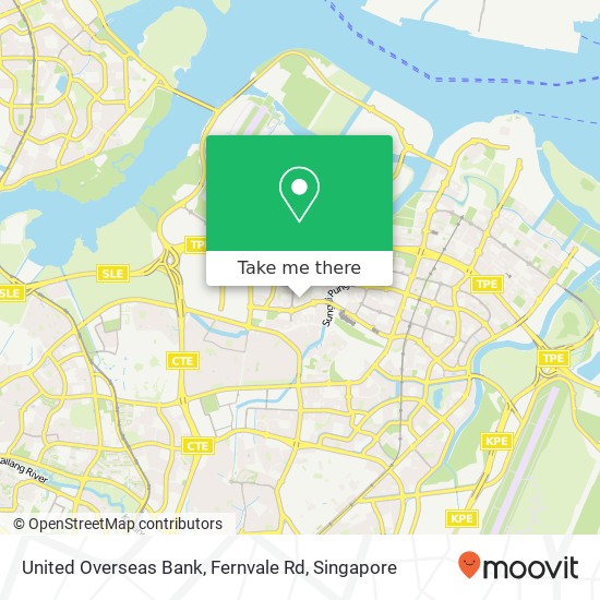 United Overseas Bank, Fernvale Rd map