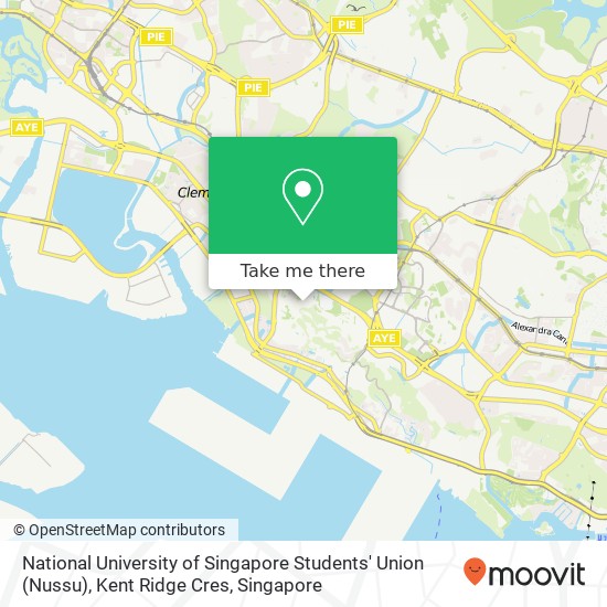 National University of Singapore Students' Union (Nussu), Kent Ridge Cres map