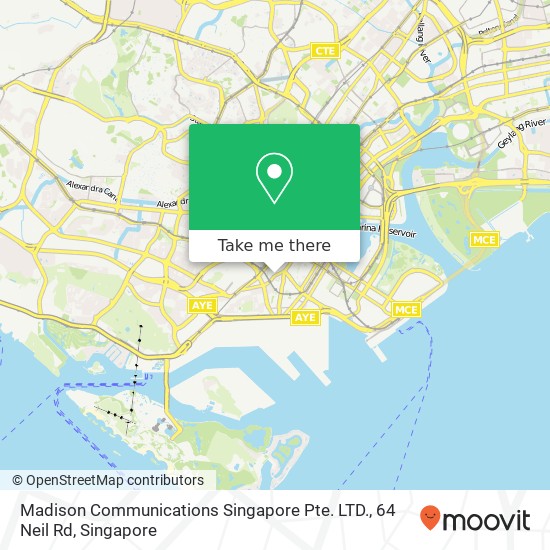 Madison Communications Singapore Pte. LTD., 64 Neil Rd map