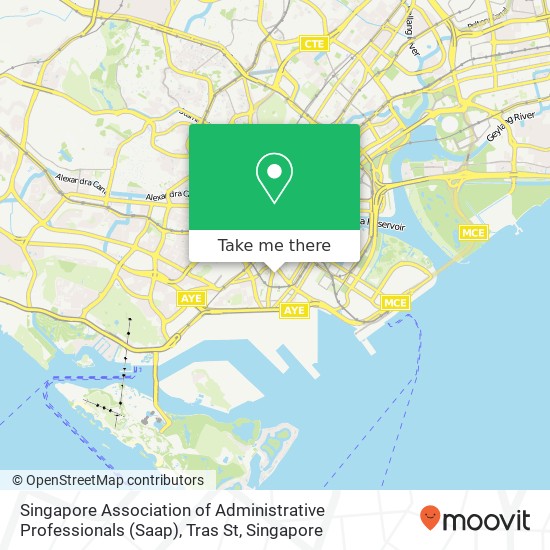 Singapore Association of Administrative Professionals (Saap), Tras St map