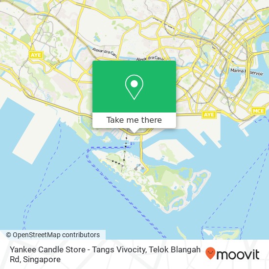 Yankee Candle Store - Tangs Vivocity, Telok Blangah Rd map
