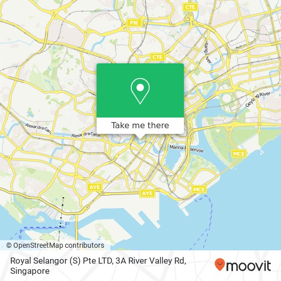 Royal Selangor (S) Pte LTD, 3A River Valley Rd map