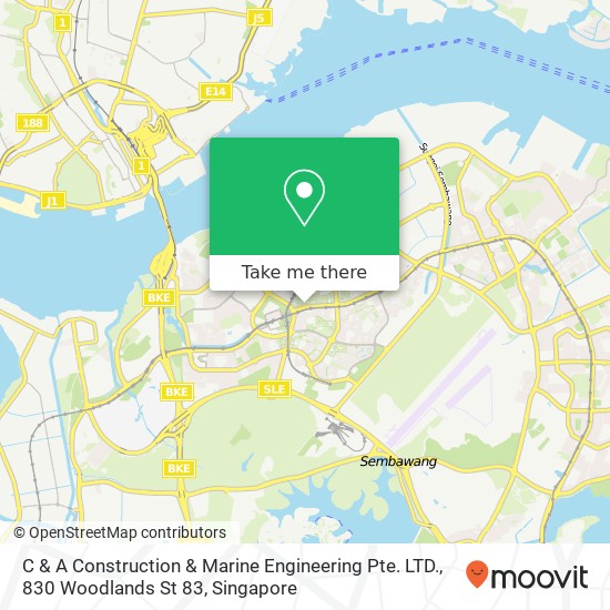 C & A Construction & Marine Engineering Pte. LTD., 830 Woodlands St 83地图