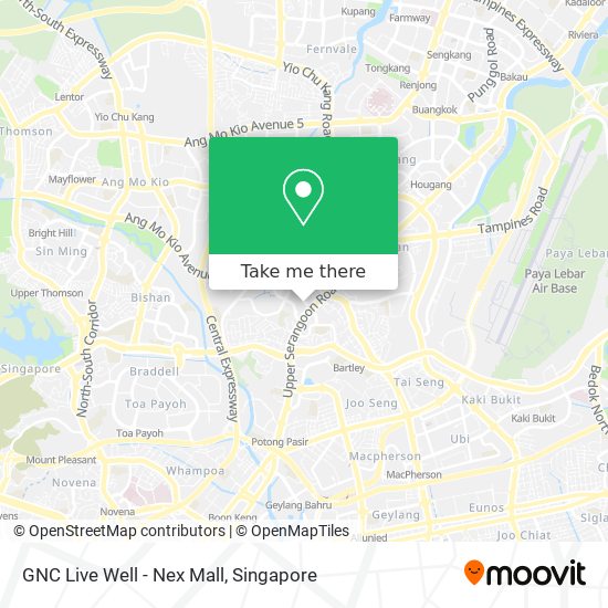 GNC Live Well - Nex Mall map