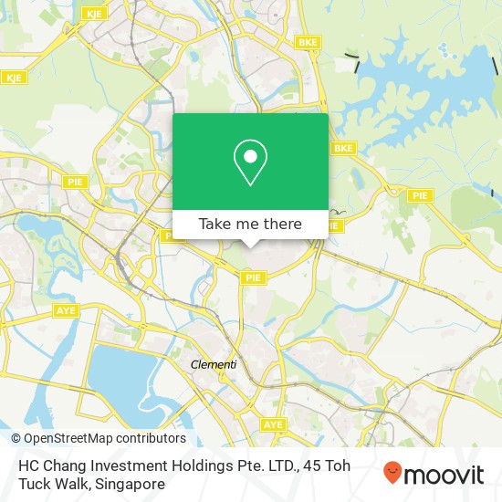 HC Chang Investment Holdings Pte. LTD., 45 Toh Tuck Walk map