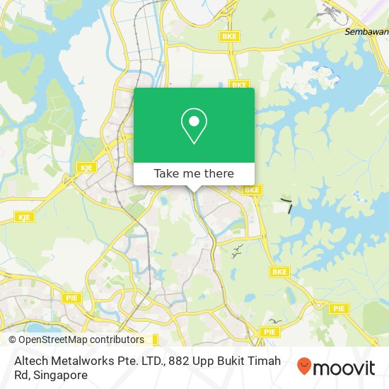 Altech Metalworks Pte. LTD., 882 Upp Bukit Timah Rd地图