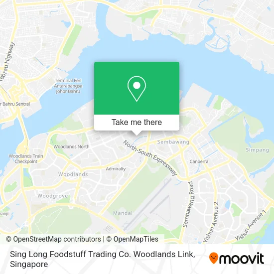 Sing Long Foodstuff Trading Co. Woodlands Link map