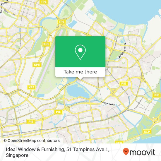 Ideal Window & Furnishing, 51 Tampines Ave 1 map