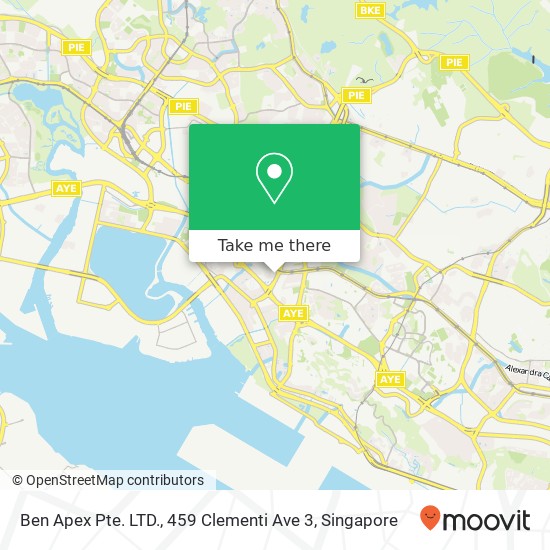 Ben Apex Pte. LTD., 459 Clementi Ave 3地图