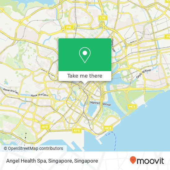 Angel Health Spa, Singapore map