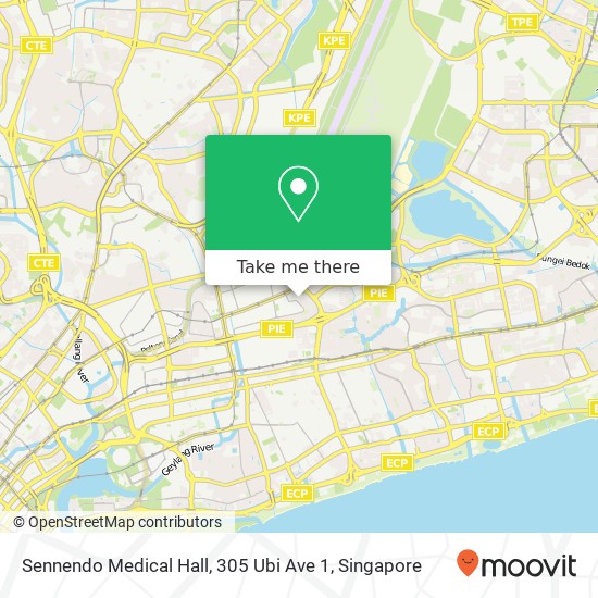 Sennendo Medical Hall, 305 Ubi Ave 1地图