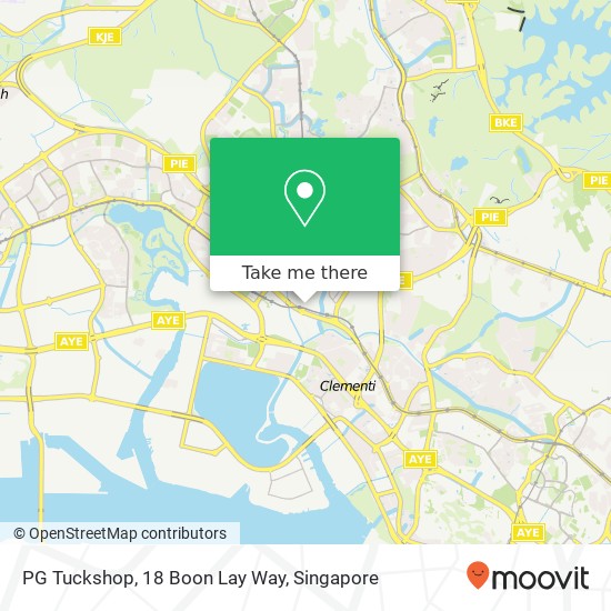 PG Tuckshop, 18 Boon Lay Way map