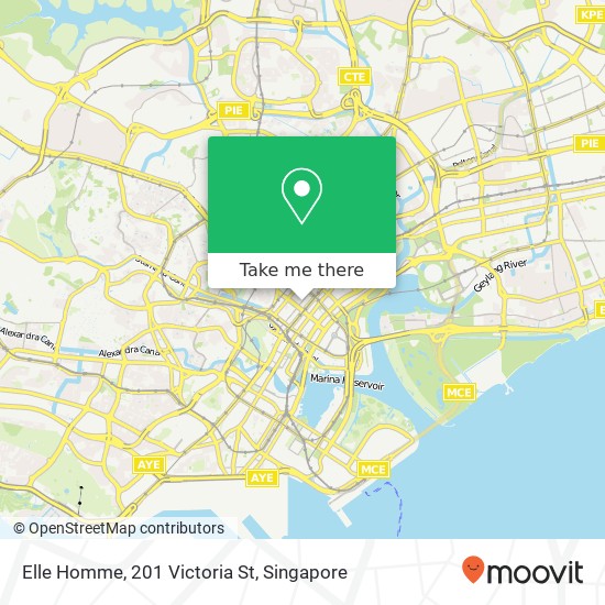 Elle Homme, 201 Victoria St map