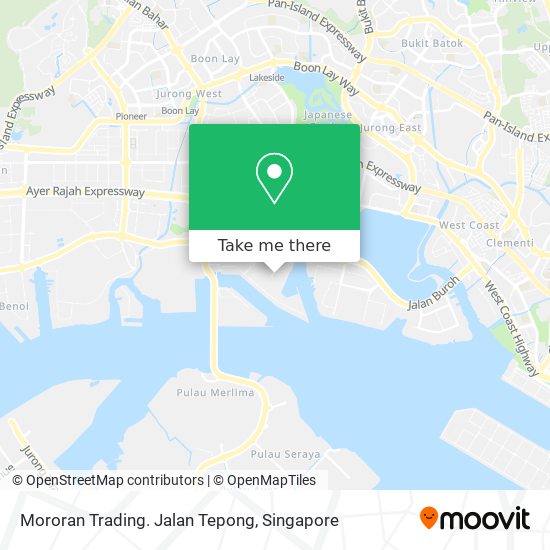 Mororan Trading. Jalan Tepong map