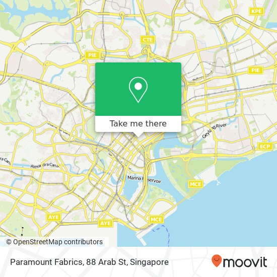 Paramount Fabrics, 88 Arab St map