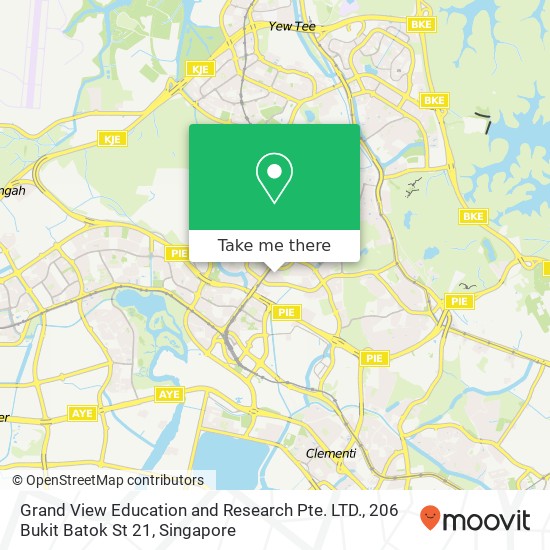 Grand View Education and Research Pte. LTD., 206 Bukit Batok St 21 map