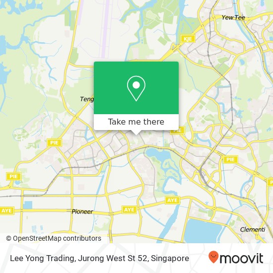 Lee Yong Trading, Jurong West St 52 map