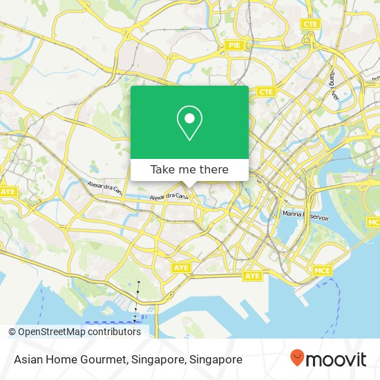 Asian Home Gourmet, Singapore map