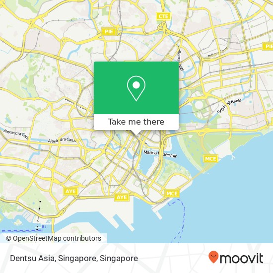 Dentsu Asia, Singapore map