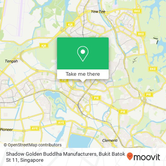 Shadow Golden Buddlha Manufacturers, Bukit Batok St 11 map