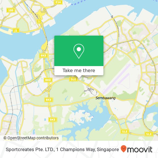 Sportcreates Pte. LTD., 1 Champions Way map