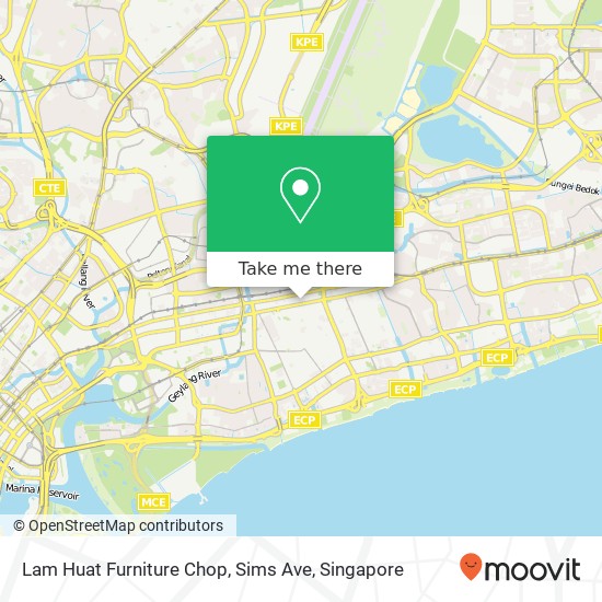 Lam Huat Furniture Chop, Sims Ave map