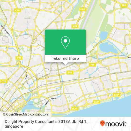 Delight Property Consultants, 3018A Ubi Rd 1地图