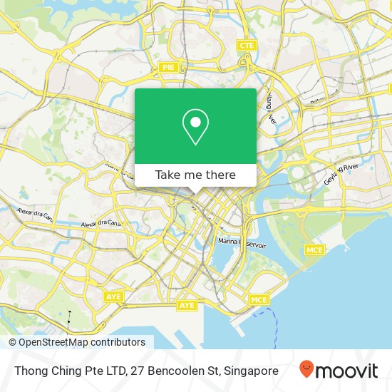 Thong Ching Pte LTD, 27 Bencoolen St map