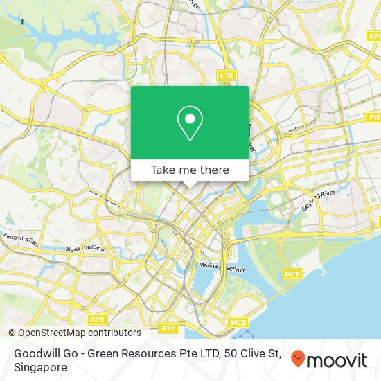 Goodwill Go - Green Resources Pte LTD, 50 Clive St地图